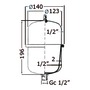 Druckausgleichsbehälter f.Autoklav/Wasserhitzer 2l