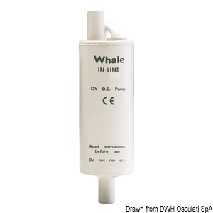 Whale submersible pump 12 V 3 A in line
