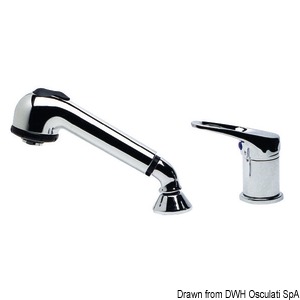 Olivia single-control chromed mixer + removable chromed shower