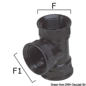 Raccord T thermopolymère 3/4