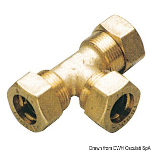 Brass compression joints for cooper pipe with “0” Ring seal