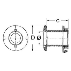 Passe-coque AISI 316 polis miroir 3/4