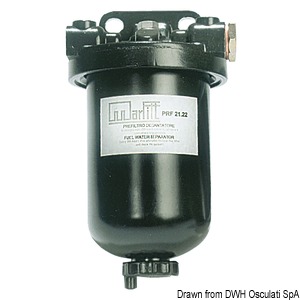 Diesel/gasol. decanter filter