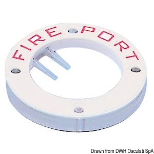 Trappe coupe-feu Fire Port plastic blanc