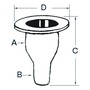 Seacock white plastic w/hose adaptor 1/2