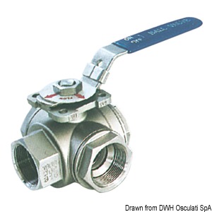 3-way ball valve AISI 316 1