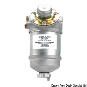 Diesel filter w/hand pump