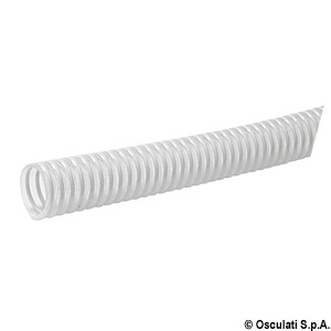 White PVC spiral reinforced hose 32 mm