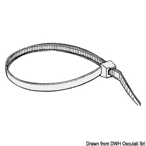 Reusable clamp white nylon 2 cm
