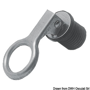Expandable lever-operated water drain plug