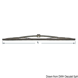 Black chromed SS wiper blade f. Doga 500 mm