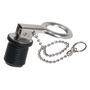 SS expandable water drain plug w/chain 22 mm