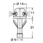 Spray nozzle f. windshieldwiper