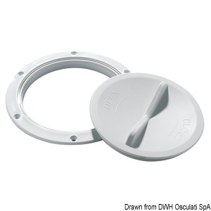Inspection hatch white easy opening 102 mm