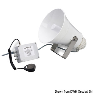 MARCO electric horn with amplifier, suitable for boats from 20 to 75 metres