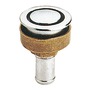 Fuel vent chromed brass elbow straight 20 mm