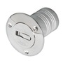 Utility chromed brass deck filler for flush mounting with rotating opening lever title=