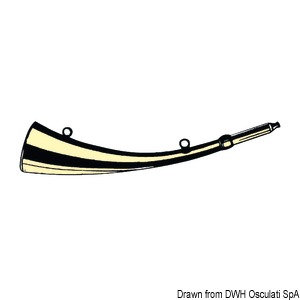 SAMPIC polished brass fog horn 31 cm