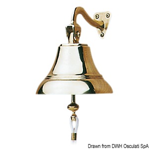 Chromed brass ship\'s bell