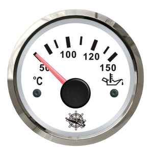 Oil temperature gauge 50/150° white/glossy