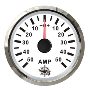 Ammeter w/shunt 50 A white/glossy