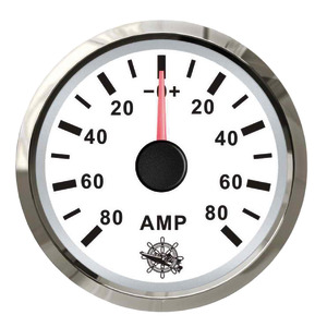 Ammeter w/shunt 80 A white/glossy