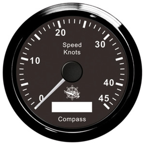Speedometer w/GPS compass black/black