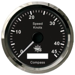 Geschwindigkeitsmesser GPS-Kompass schwarz/poliert