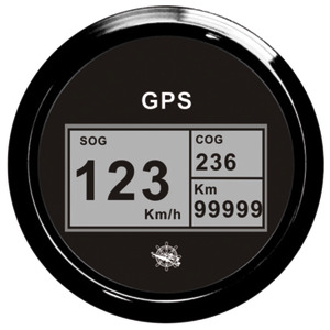 Speedometer compass mile counter GPS black/black