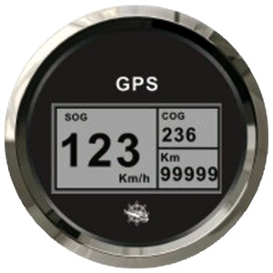 Speedometer compass mile counter GPS black/glossy