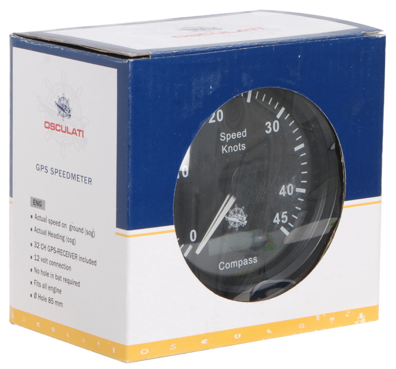 OSCULATI Guardian Speedometer GPS compass 85mm 3" Black 12V 27.780.02 