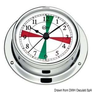 Barigo Tempo S chromed clock w/radio sectors