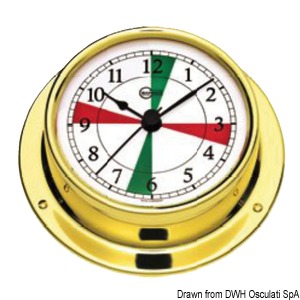 Barigo Tempo S polished clock w/radio sectors