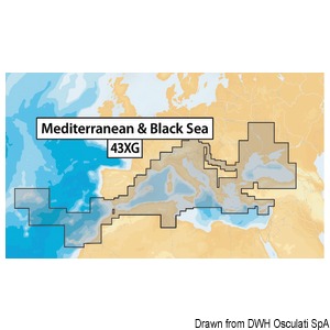 Cartografia Navionics XL9-43XG NAVIONICS+ Mediterraneo, Mar Nero, Canarie e Azzorre