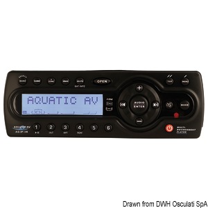AQUATIC AV marine stereo with iPod/iPhone watertight housing