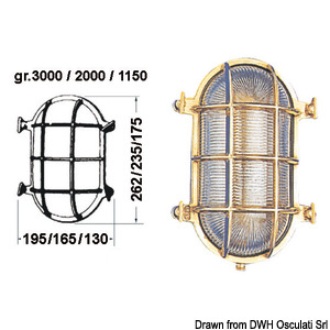 Schildkröte-Lampe, oval 130x175 mm