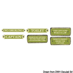 Bronze plate CAPTAIN\'S WORD IS LAW