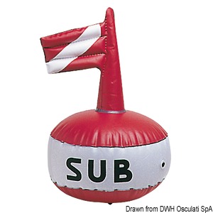 Big inflatable diver signal buoy 38 x 63 cm