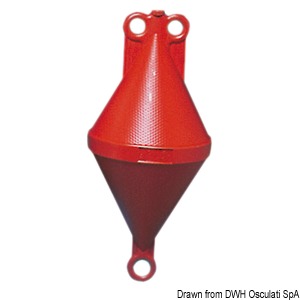 Two-cone buoy yellow 50 x 103 cm