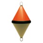 Two-cone reinforced ABS bicoloured buoy title=