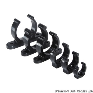 Heavy duty plastic clip black 30 mm