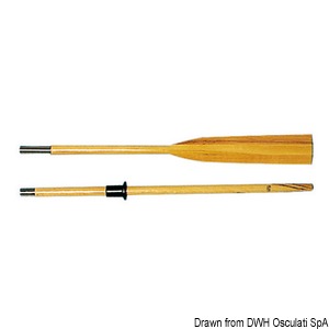 Beech wood oar divisible in 2 parts 250 cm