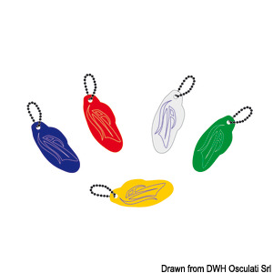 Softfoam keyring Motorboat mixed colours Packaging containing N. 10 assorted items