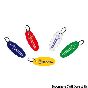 Soft rubber floating keyring yellow