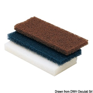 Medium abrasive pads, blue (pair of)