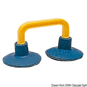 Poignée avec ventouses en caoutchouc