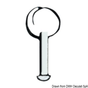 SS clevis pin without ring 6mm x 10mm