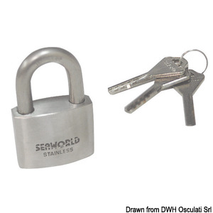 Heavy duty AISI316 padlock arc 30 mm