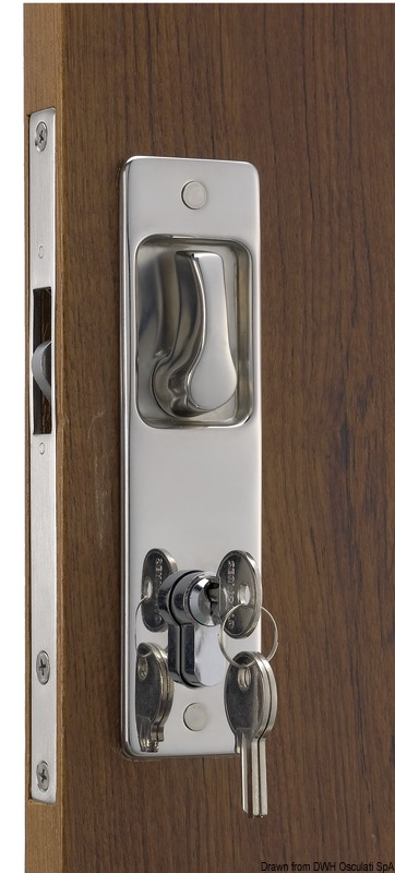 Yale Type External Lock 16 38 Mm W, Exterior Lock For Sliding Door