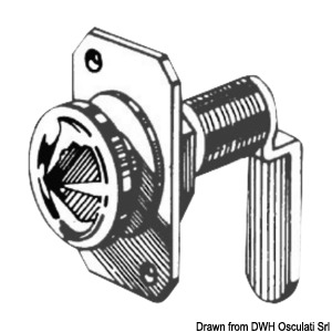 Small rotating latch lock